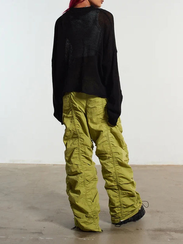 Y2K Drawstring Wide Leg Pants