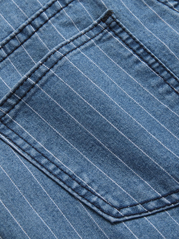 Vertical Striped Rough Selvedge Pants