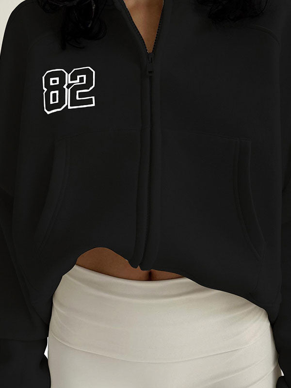 Solid Numbers Kangaroo Pocket Hoodies