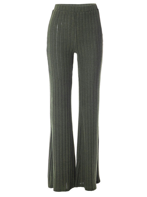 Street Plain High Waist Flared Pants