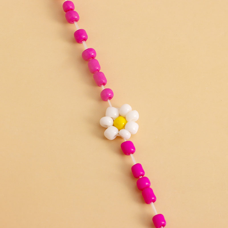 Creative Beaded Woven Flower Necklace