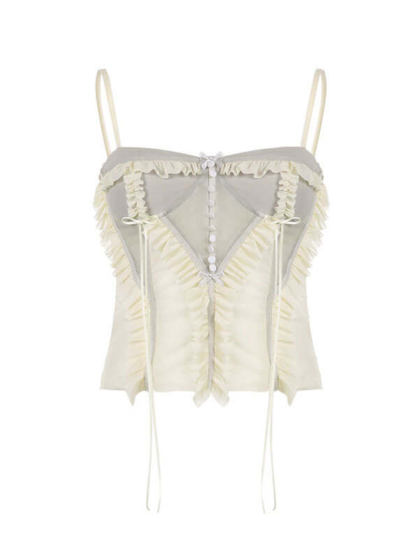 Patchwork Ruffles See Through Fairy Camis