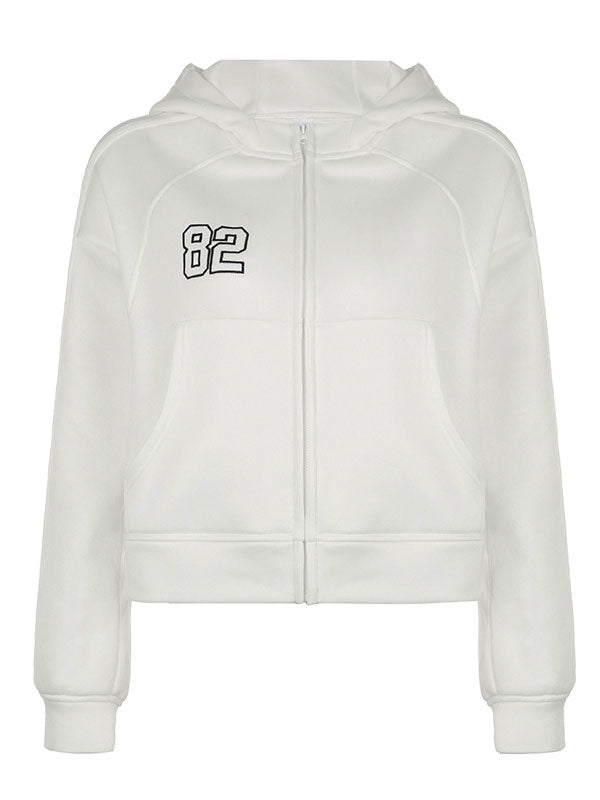 Solid Numbers Kangaroo Pocket Hoodies