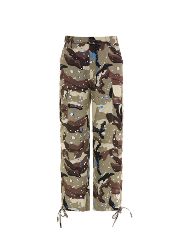 Zipper Camouflage Cargo Jeans Pants