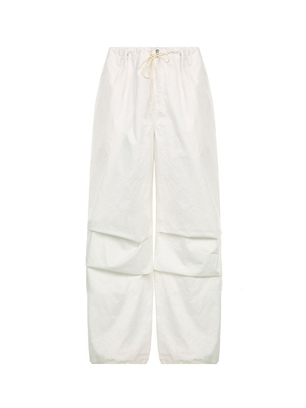 Cozy Low Waist Parachute Cargo Pants