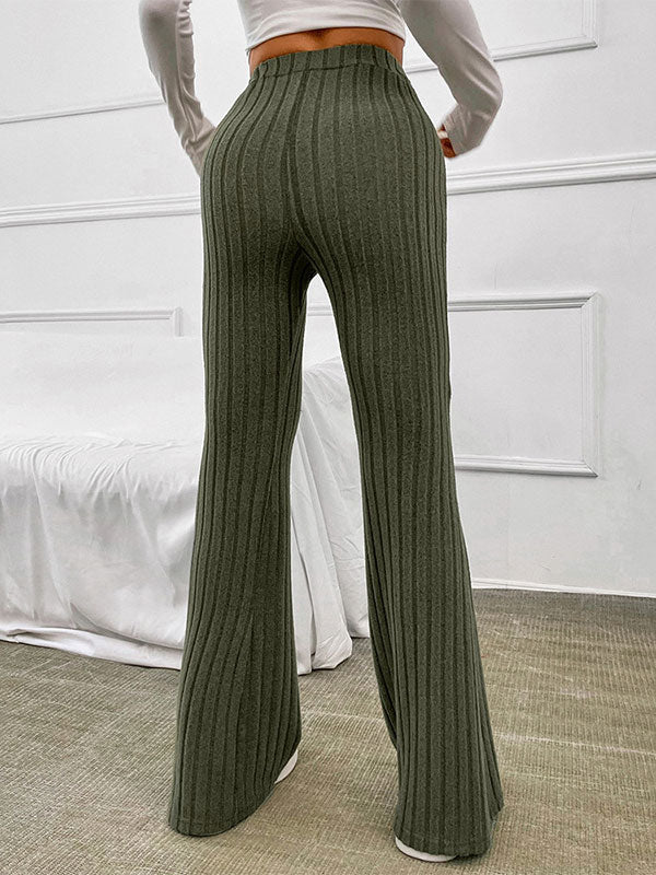 Street Plain High Waist Flared Pants