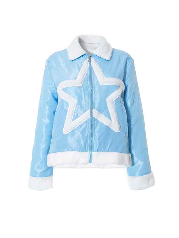 Star Color Block Warm Outwear