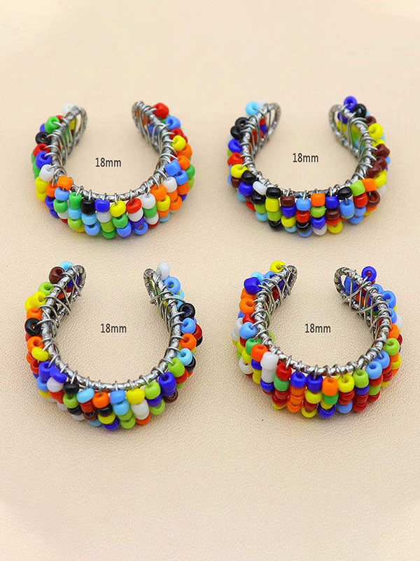 Colorful Beaded Knuckle Ring Set