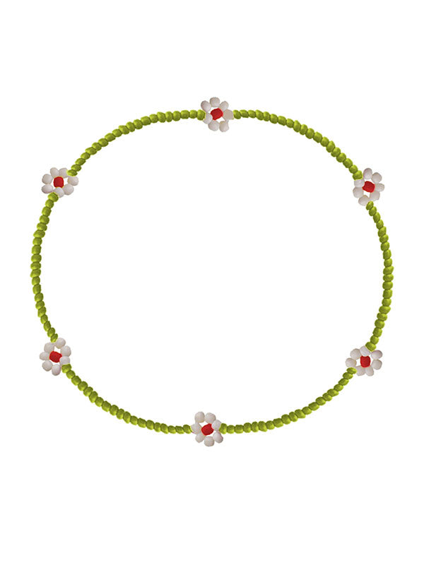 Creative Beaded Woven Flower Necklace