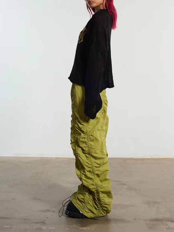 Y2K Drawstring Wide Leg Pants