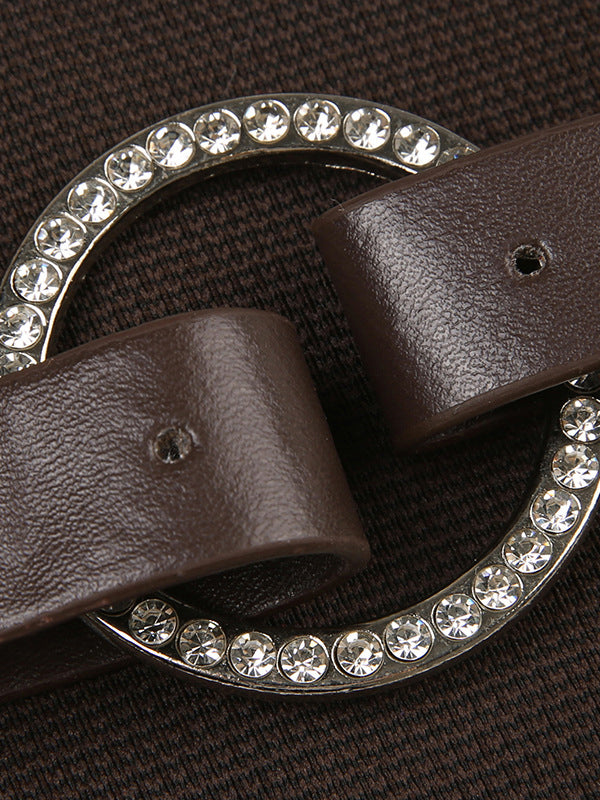 Vintage Diamond Buckle Wide Belt