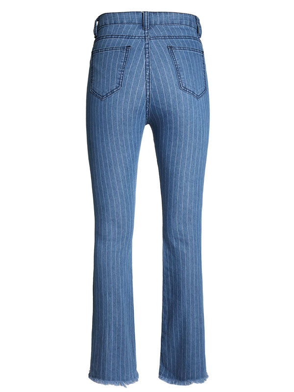 Vertical Striped Rough Selvedge Pants