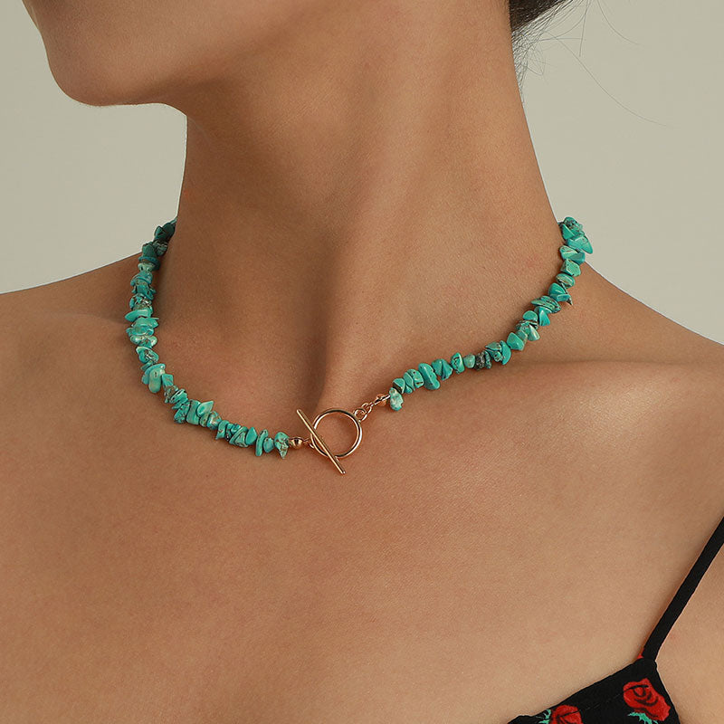 Simple Turquoise Shaped Pearl Necklace