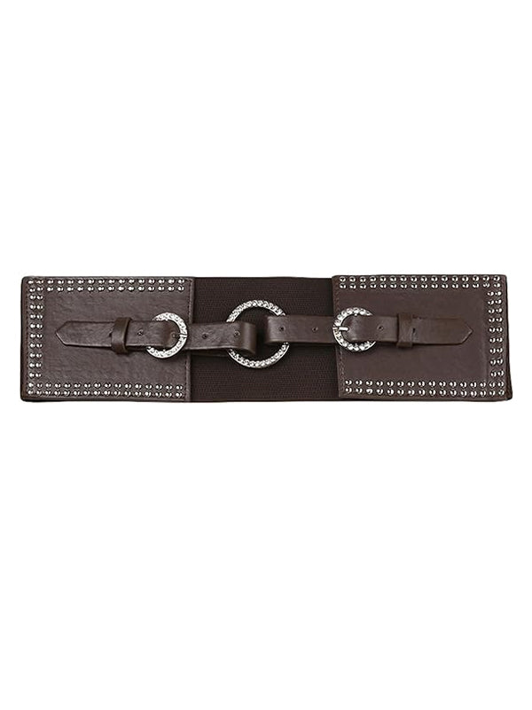 Vintage Diamond Buckle Wide Belt