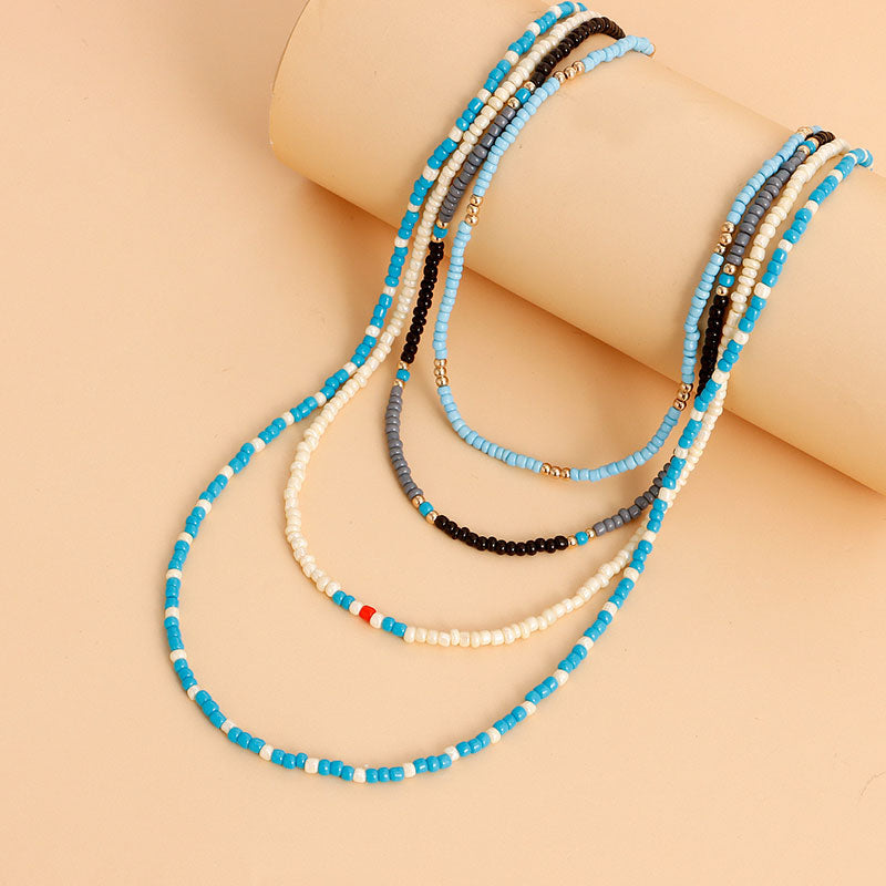 Simple Sweet Beaded Layered Necklace