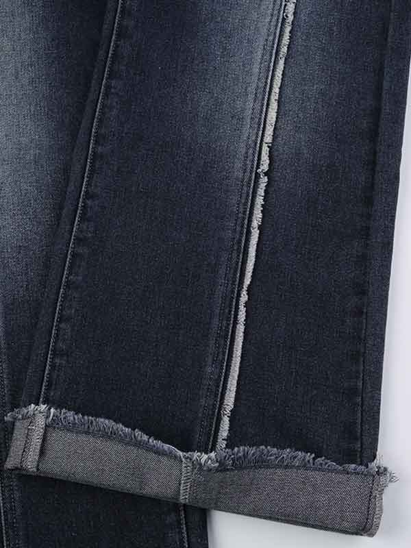 Frayed Trim Wash Gradient Jeans