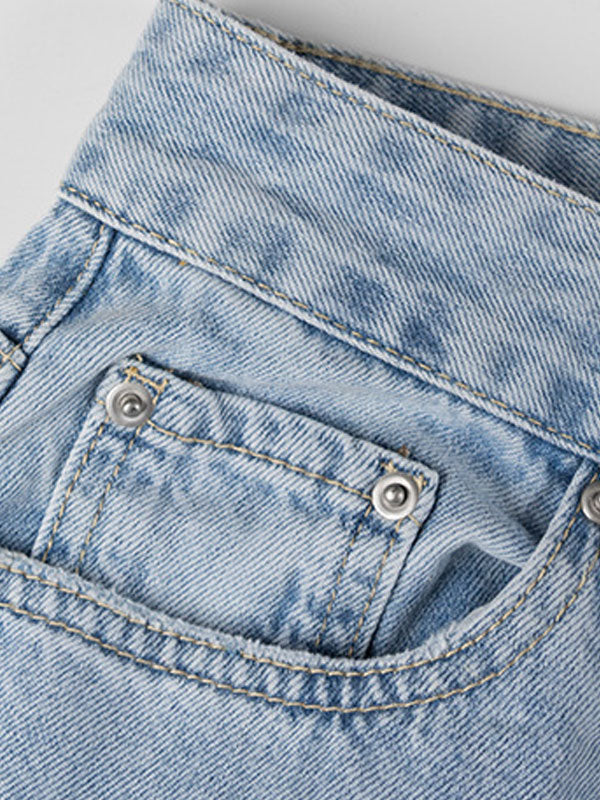 Light Washed Broken Holes Jeans