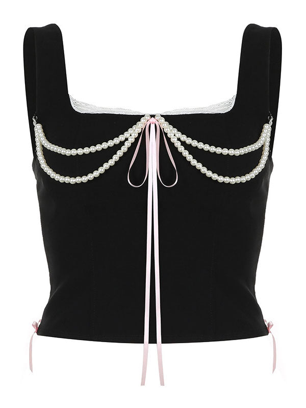 Plain Spaghetti Strap Corset Top