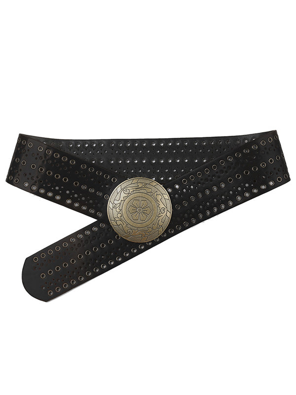 Vintage Metal Round Buckle Belt