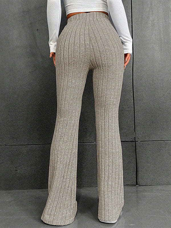 Street Plain High Waist Flared Pants