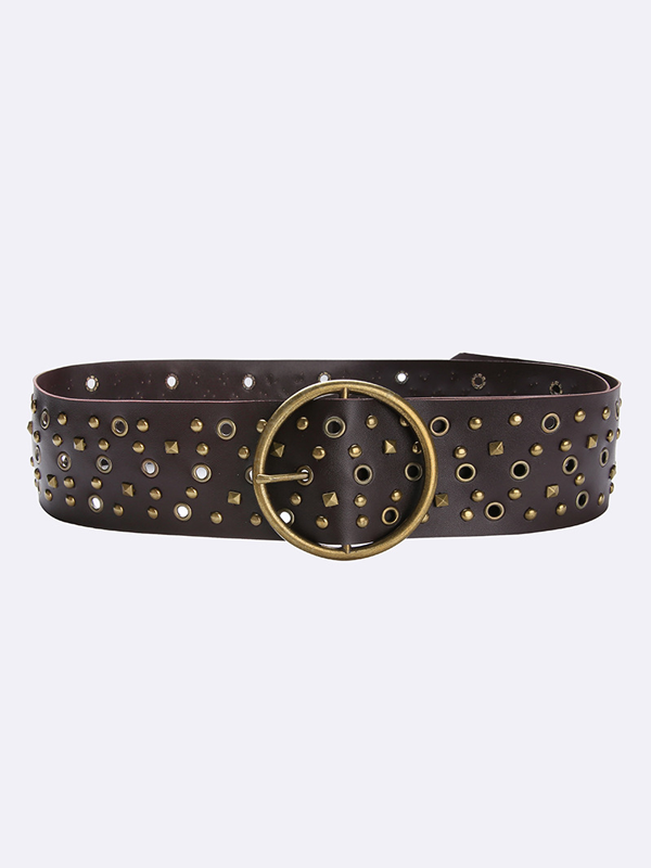 Rivet Metal Buckle Waist Belt