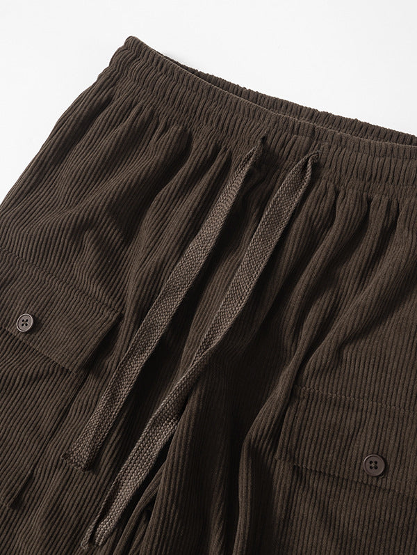 Drawstring Elastic Waist Cargo Pants